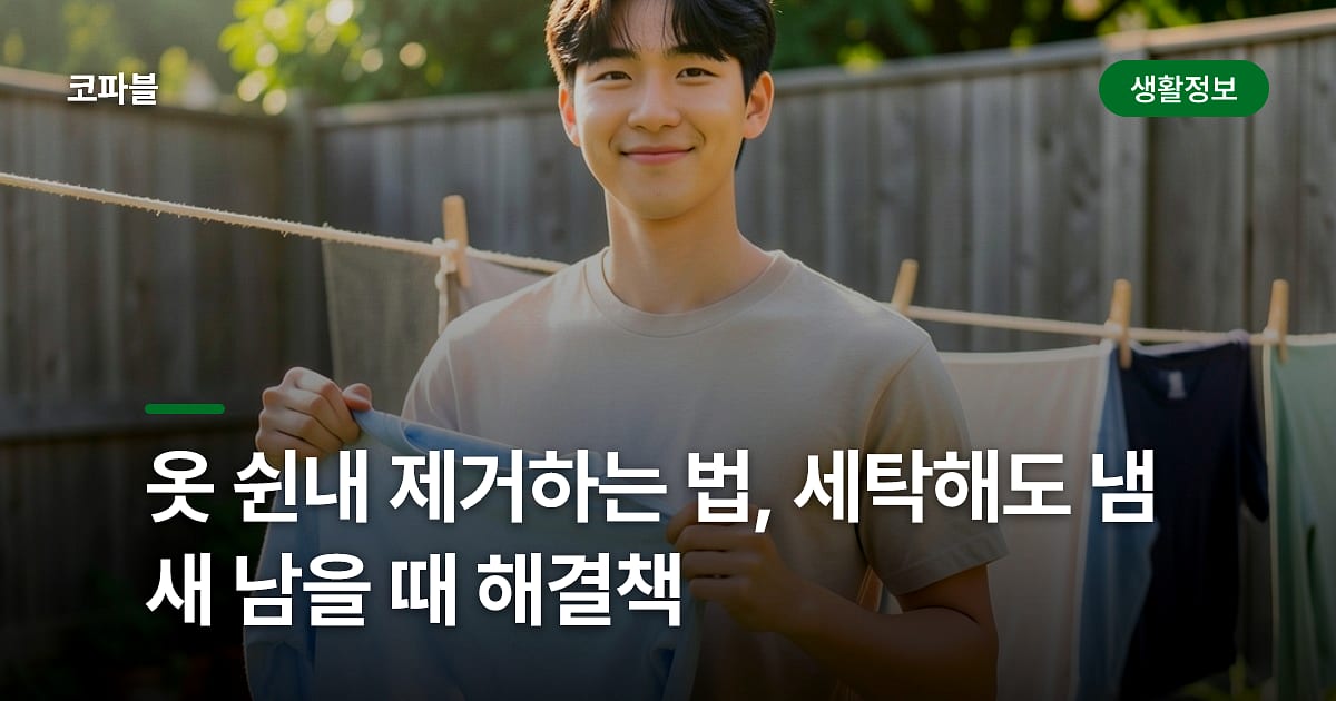 옷 쉰내 제거하는 법, 세탁해도 냄새 남을 때 해결책