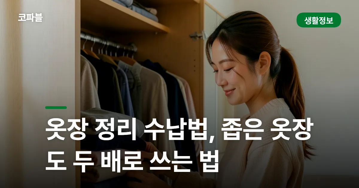 옷장 정리 수납법, 좁은 옷장도 두 배로 쓰는 법