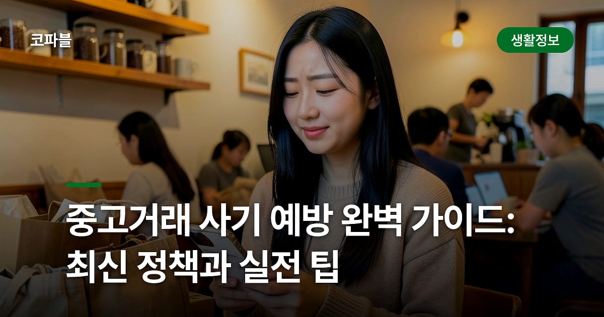 중고거래 사기 예방 완벽 가이드: 최신 정책과 실전 팁