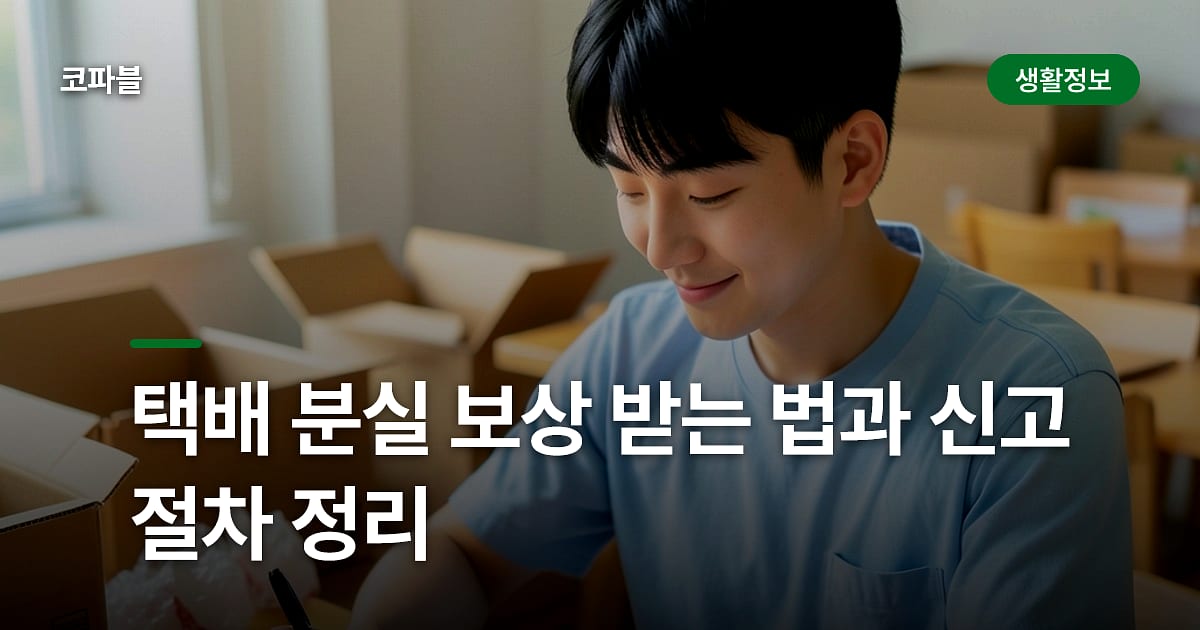택배 분실 보상 받는 법과 신고 절차 정리